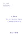 La Réforme des communes touristiques et des stations classées