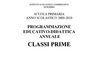 Programmazione classi I^ a.s.2009 - 2010