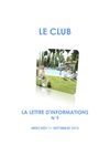 la lettre du Club - n°9 - 1er septembre 2010