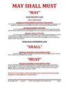 MAY SHALL MUST