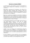 Déclaration post élection