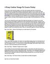 4 Easy Guitar Songs To Learn Today