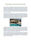 Enjoy holidays in the luxury of vacation rentals