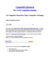Competitive Research