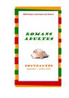 Romans adultes (nouveautés septembre-octobre 2010)