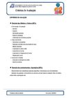 Critérios de avaliação
