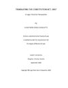 Translating The Constitution Act, 1867 - A Legal-Historical Perspective by Hugo Yvon Denis Choquette (September 2009)
