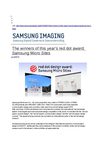 Samsungimaging Micro sites are winners of Red Dot Award