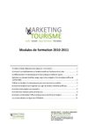 Catalogue de formations E-tourisme - Marketing & Tourisme - 2010/2011