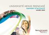 Rapport d'Activité de l'année 2009