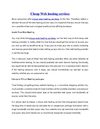Cheap web hosting services
