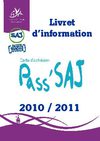 Livret Partenaires 2010-2011 "Carte "Pass'SAJ"