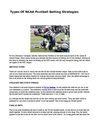 Types Of NCAA Football Betting Strategies