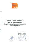 Accord "DEFI Formation" pour le développement du patrimoine humain et industriel du Groupe EDF