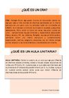 Definición de CRA y Aula Unitaria