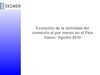 Evolución de la actividad del comercio al por menor en el País Vasco: Agosto 2010