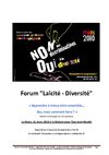 Actes du Forum Laïcité Diversité du 31 mars 2010