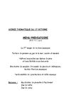 Menu "spécial Préhistoire" du Moaï de Gérard Garrigues