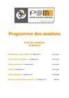 Programme des sessions 2010