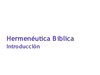 Hermenéutica Bíblica Melgar Clase 1