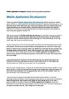 Mobile Application Development solutions and having connectivity features