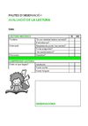 Avaluació lectura
