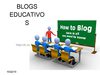 PRESENTACIÓN DEL BLOGS