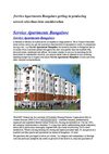 Service Apartments Bangalore Getting to Producing Several Selections Into Consideration