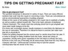 TIPS ON GETTING PREGNANT FAST