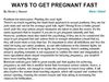 WAYS TO GET PREGNANT FAST