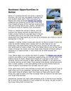 Business Opportunities in Belize