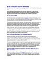 Auto Transport Secrets Revealed