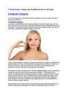 Cosmetic Surgery- Making a Giant Big Difference for Your Self-esteem