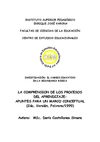 La comprensión de los procesos de aprendizaje..