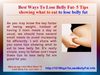 Best Ways To Lose Belly Fat- 5 tips showing what to eat to lose belly fat