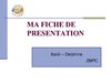 mon diaporama de présentation 