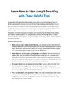 Learn How to Stop Armpit Sweating with These Helpful Tips!