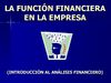Analisis Financiero y Funcion Financiera