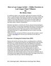 How to Last Longer in Bed – 2 Killer Exercises to Last Longer Than 3 Minutes