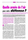 Quelle armée de l'air pour notre défense ?