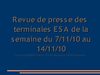 Diapo revue de presse du 7 au 14 novembre 2010