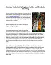 Fantasy Basketball 5 Beginner's Tips and Tricks in Drafting