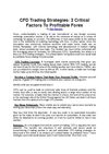 CFD Trading Strategies - 3 Critical Factors