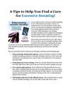 6 Tips to Help You Find a Cure for Excessive Sweating!