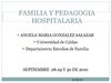 PEDAGOGIA HOSPITALARIA Y FAMILIA