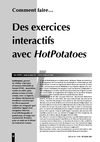 Comment faire des excercices avec Hotpotatoes