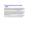  Stop Snoring Chin Strap For Snoring Relief