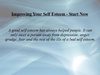Improving Your Self Esteem - Start Now
