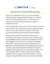 Automotive Internet Marketing