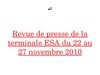 Revue de presse du 30 novembre 2010
